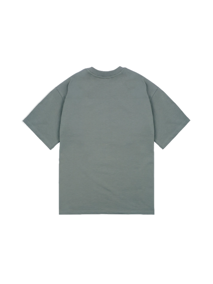 Футболка оверсайз (серо-зеленый) 230 г