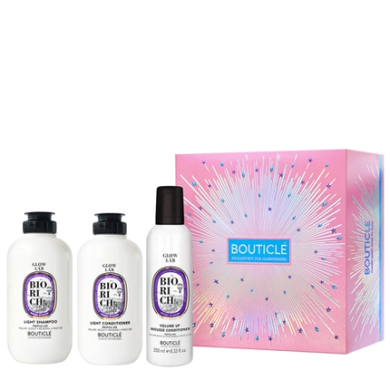 Набор Объем и восстановление для всех типов волос (шампунь 250 мл, кондиционер 250 мл, мусс 250 мл) GLOW LAB BIORICH