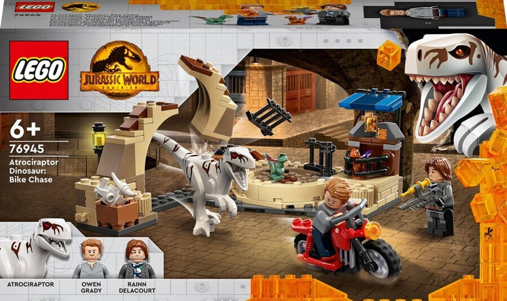 Конструктор LEGO Jurassic World 76945 Атроцираптор: погоня на мотоцикле