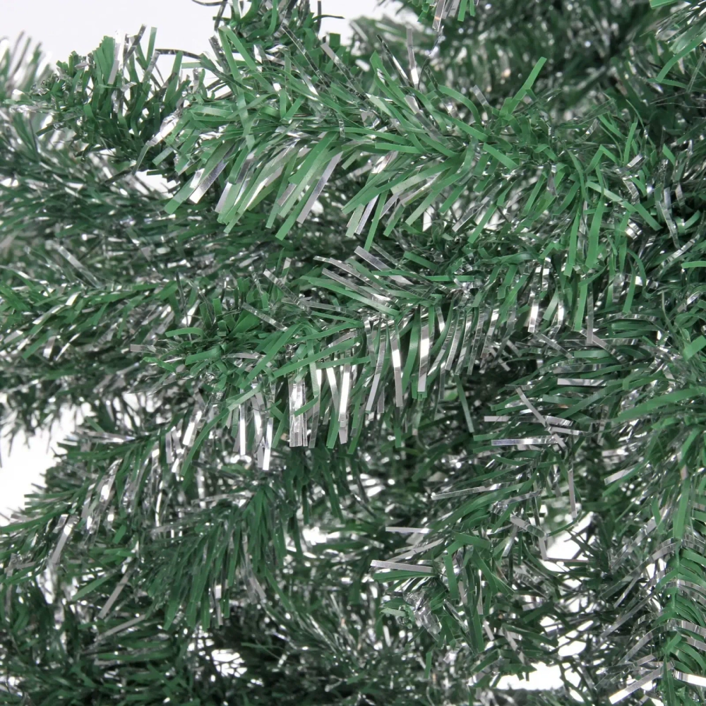 Ёлка «Серебряная дымка» 180 см, ПВХ зеленый с серебром (650 веток)