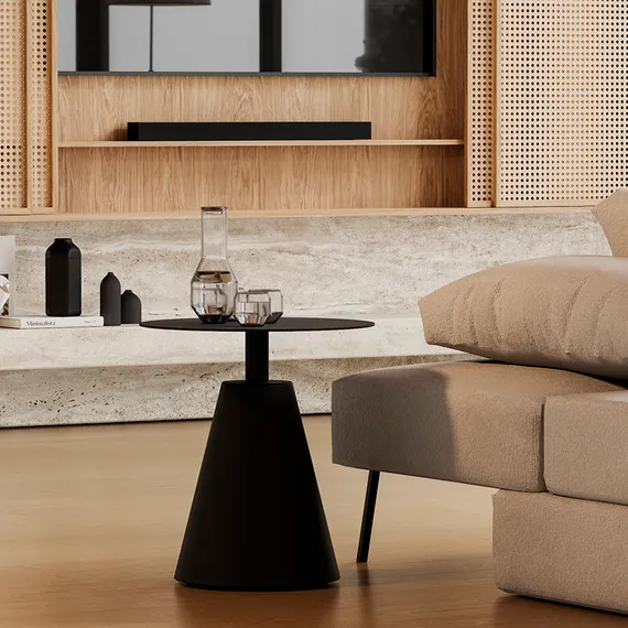 Столик кофейный Marius, Ø50х55 см, черный