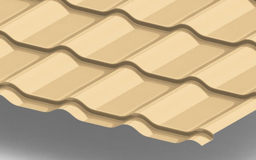 Металлочерепица Ламонтерра-Х NormanMP 0.5мм 1014-Слоновая кость