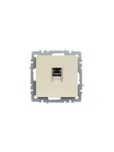 Розетка компьютерная СП RJ45 кат.5E BRITE РК10-БрКр механизм беж. IEK BR-K10-1-K10