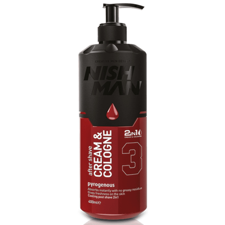 NISHMAN 03 AFTER SHAVE CREAM COLOGNE 2IN1 PYROGENEOUS - Крем после бритья 200 МЛ