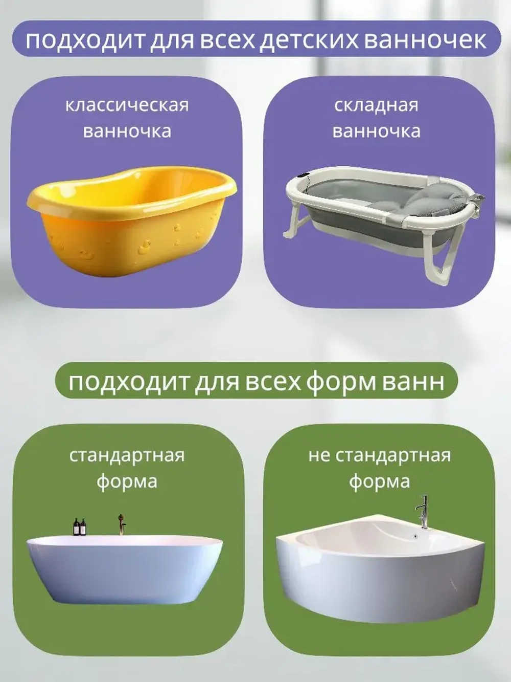 Подставка для детской ванночки для купания новорожденных 74D