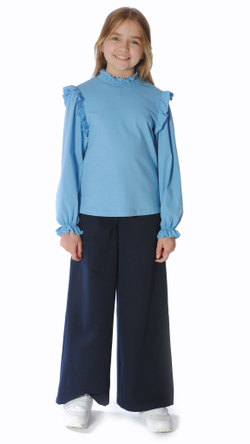 Блузка школьная трикотажная для девочки 7-10 лет Fleur de Vie