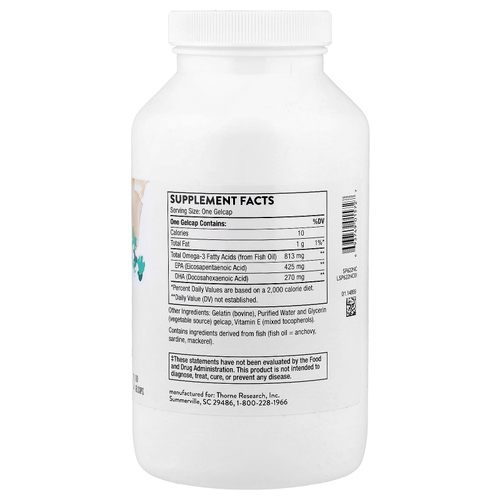 Thorne, Super EPA, супер-ЭПК, 180 желатиновых капсул