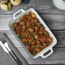 Блюдо прямоугольное 34*20 см h6,6 см 2290 мл с ручками   P.L. Proff Cuisine [1]