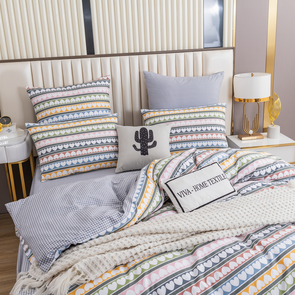 Комплект постельного белья Люкс Сатин 100% хлопок на резинке AR310