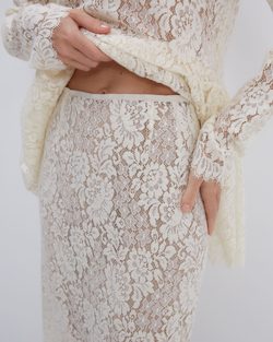 Юбка из кружева Солстисс сливочное масло