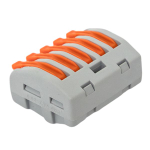 Клемма СМК 222-415 с рычагом 5 отверстий 0,08-2,5(4,0) мм2 EKF PROxima (100.00 шт.)
