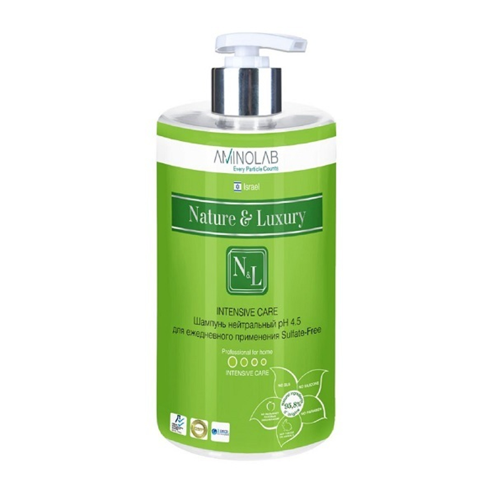 Шампунь для волос для ежедневного применения нейтральный pH 4.5 Sulfate-Free Nature&Luxury Intensive Care 730мл