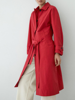 Massimo Dutti Тренч из технологичного хлопка, красный