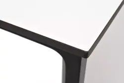 "Малага" обеденный стол из HPL 90х90см, цвет молочный, каркас черный