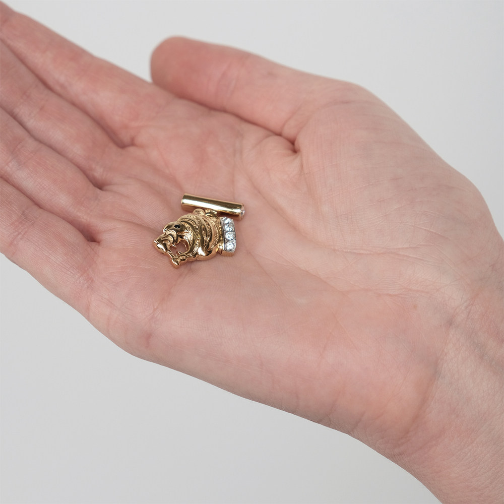 "Гайсан" запонки в золотом покрытии из коллекции "Дикие кошки" от Jenavi