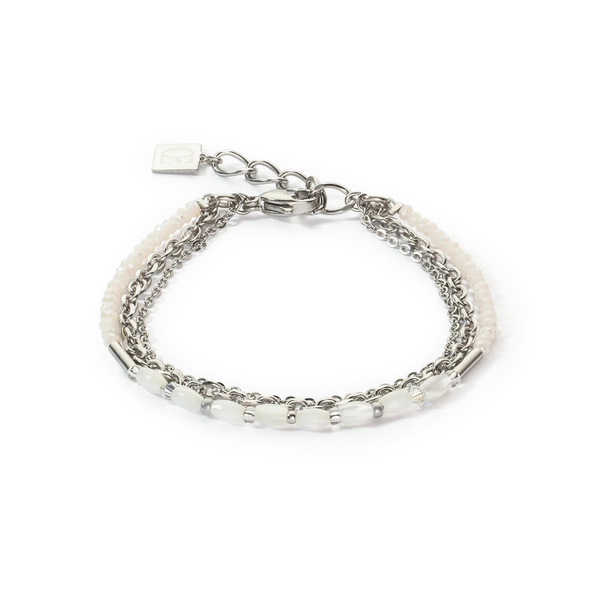 Браслет Coeur de Lion White-Silver 6005/30-1417