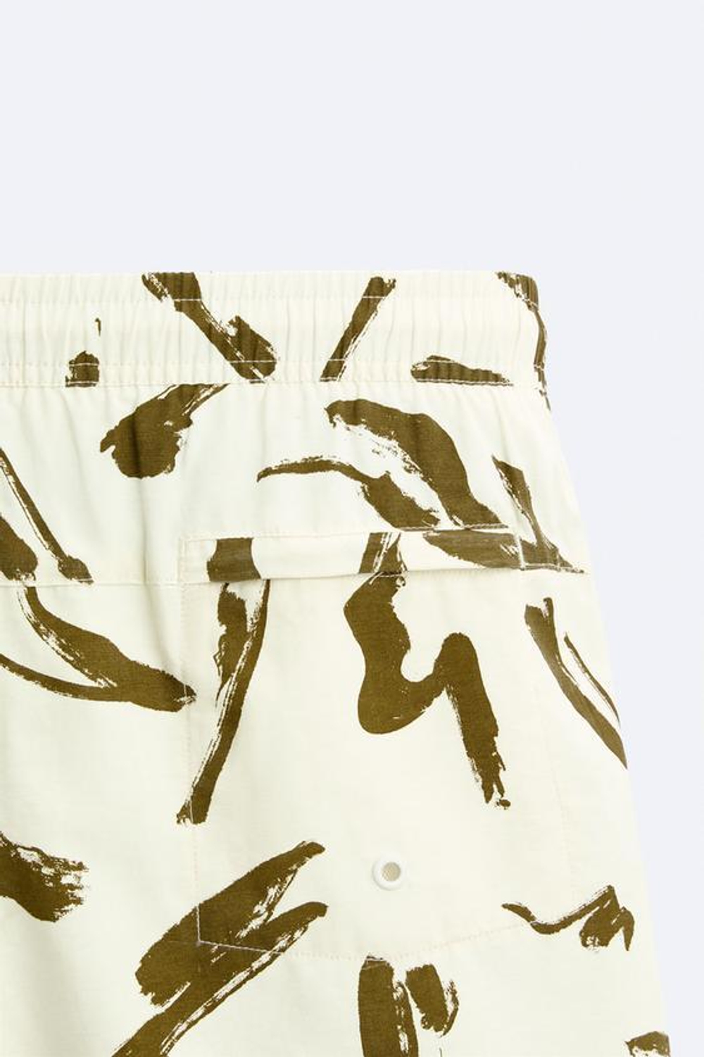 ZARA ПЛАВКИ С АБСТРАКТНЫМ ПРИНТОМ, ХАКИ