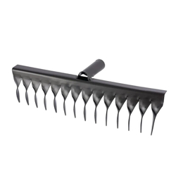 GRINDA  GS-12 WOOD, 12 витых зубцов, размеры 385х95х1300 мм, углеродистая сталь, антикор. покрыт., черенок дерев. высш. сорт, садовые грабли(39581-12)
