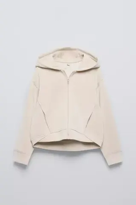 ZARA ХУДИ ИЗ СМЕСОВОГО МОДАЛА, ПЕСОЧНЫЙ