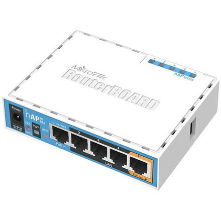 Роутер MikroTik hAP AC lite RB952Ui-5ac2nD 802.11ac 2.4/5ГГц 22dBM 4xLAN USB