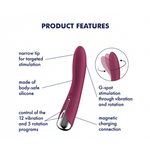 Вибратор с функцией вращения Satisfyer Spinning Vibe 1 красный