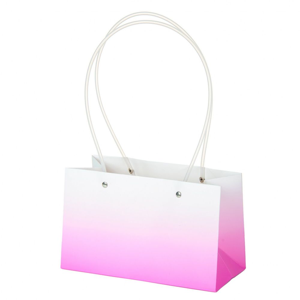 Пакет 22*10,5*13,5см ГРАДИЕНТ ФУКСИЯ