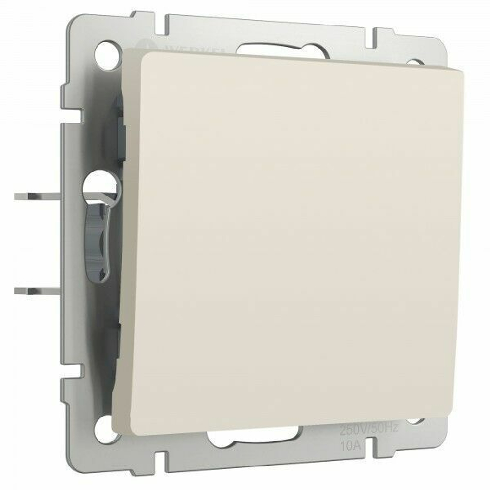 Выключатель одноклавишный (айвори матовый)