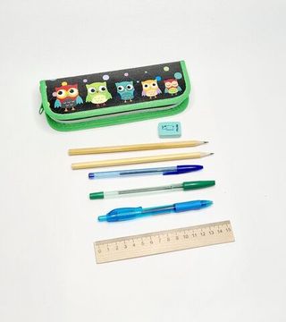 Пенал школьный с наполнением, Мотоциклист