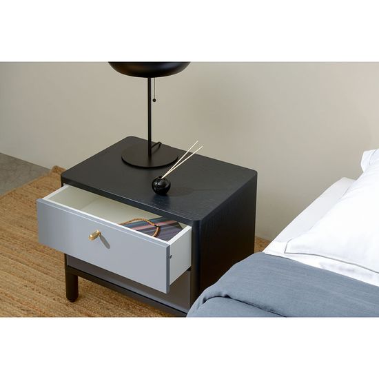 Тумба прикроватная saga, hordur, 55х40х50 см, черная