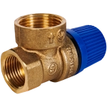 Клапан предохранительный ROMMER - 1/2", сброс 3/4" (ВР/ВР, Tmax 110°C, 6 бар)