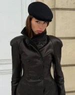 Кожаный тренч, Черный