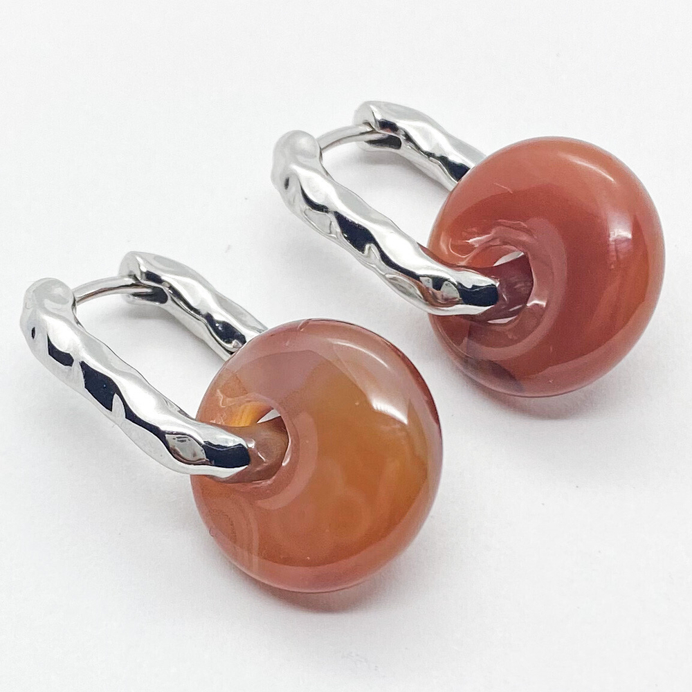 Ювелирные швензы Конго с родиевым покрытием, размер 20*15 мм, цена за пару