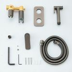 Смеситель с гигиенической лейкой 25к G7248-92  GAPPO встраиваемый, ОРУЖЕЙНАЯ СТАЛЬ