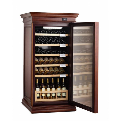 Винный шкаф Pozis ШВД-78 в облицовке из дуба Орех