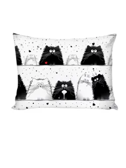 Постельное белье "Tomcat" 1,5-сп наволочка 50х70 1шт Простынь на резинке 90х200 см Пододеяльник 145х215 см Сказка сатин