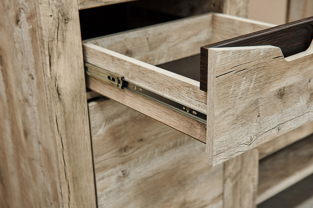 Тумба с зеркалом Хилтон дуб юкон/гранж