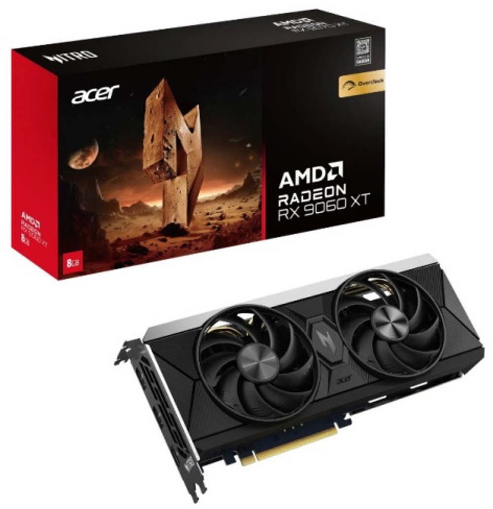 Видеокарта Acer Radeon RX 9060 XT NITRO OC (DP.Z4UWW.P01)