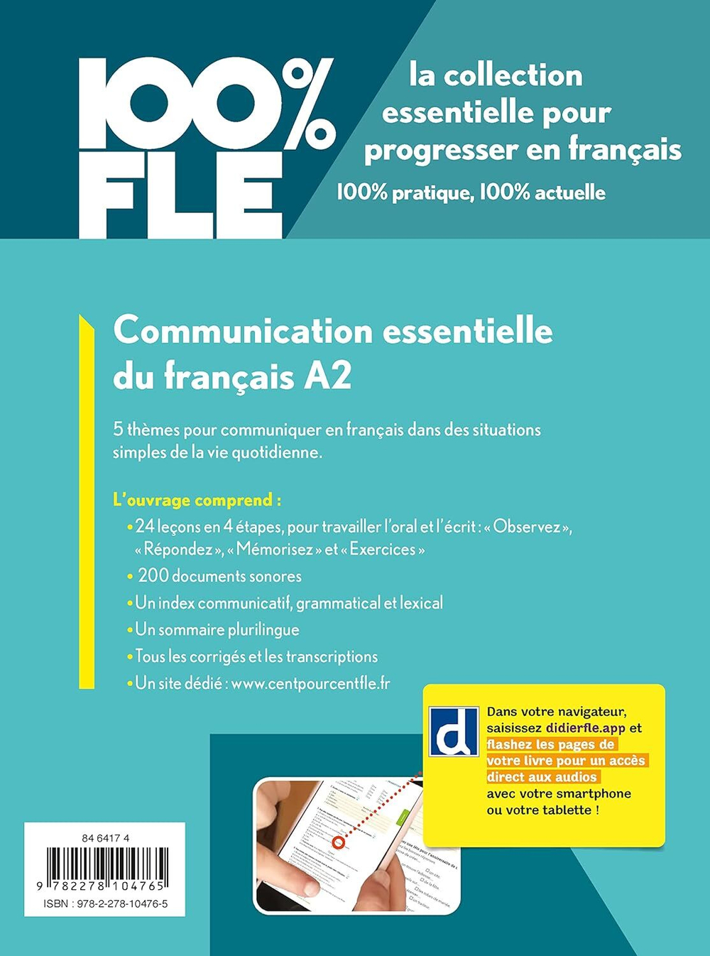 100% FLE - Communication essentielle du français A2 - Livre + didierfle.app