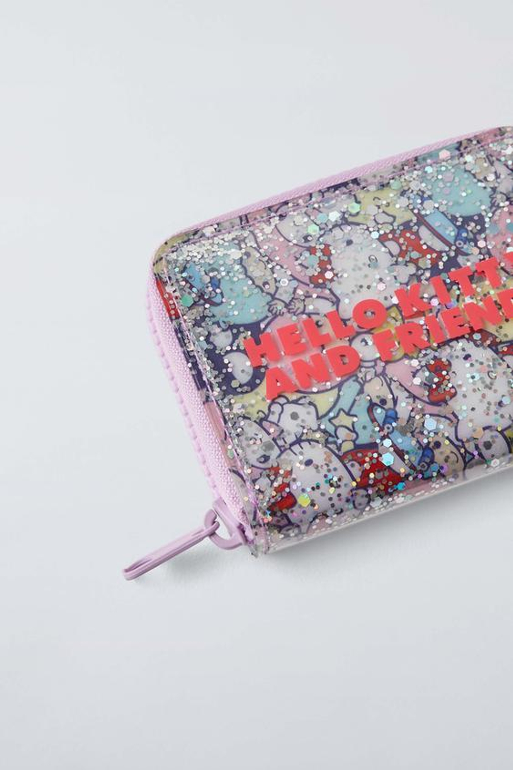 ZARA ВИНИЛОВЫЙ КОШЕЛЕК HELLO KITTY AND FRIENDS ©, ЭКРЮ