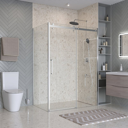 Душевой уголок BelBagno Marino 2-AH-1 150x90 стекло прозрачное/профиль хром
