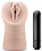 Телесный мастурбатор-вагина с вибропулей Ashley (Цвет: телесный)