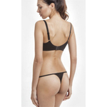 Стринги с ажурными деталями и стразами (черные)