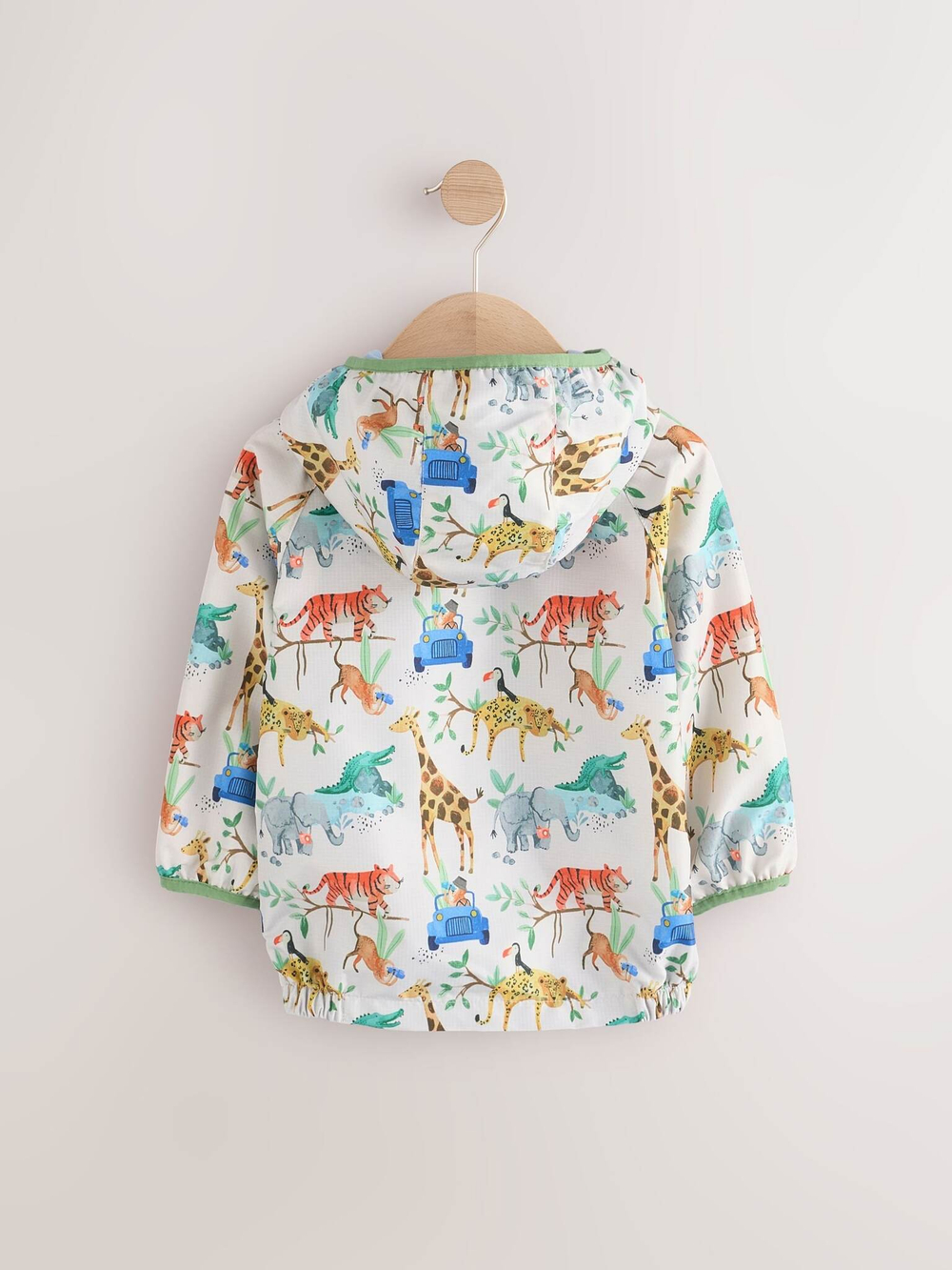 Куртка непромокаемая с капюшоном для мальчика Next Q61-754, Молочный