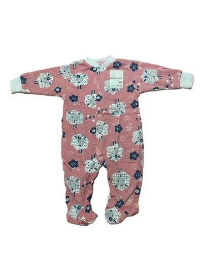 Комбинезон с закрытой ножкой на кнопках из кулирки (100% хлопок) на рост 56 см