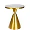 Журнальный столик Shine Ø50х55 см, золото, черный мрамор