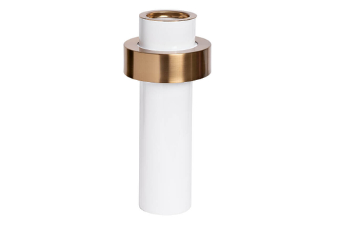 Ваза Garda Decor белая с золотым декором