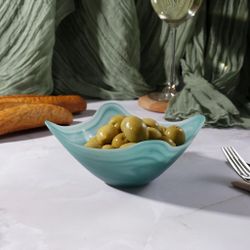 Салатник 300 мл 14*14 см h7 см   квадратный матовое стекло P.L. Proff Cuisine [6]