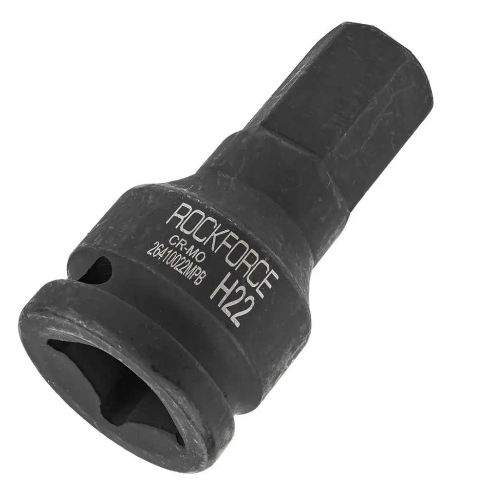 Головка-бита ударная 6-гранная 22мм, 3/4'' RockForce RF-26410022MPB
