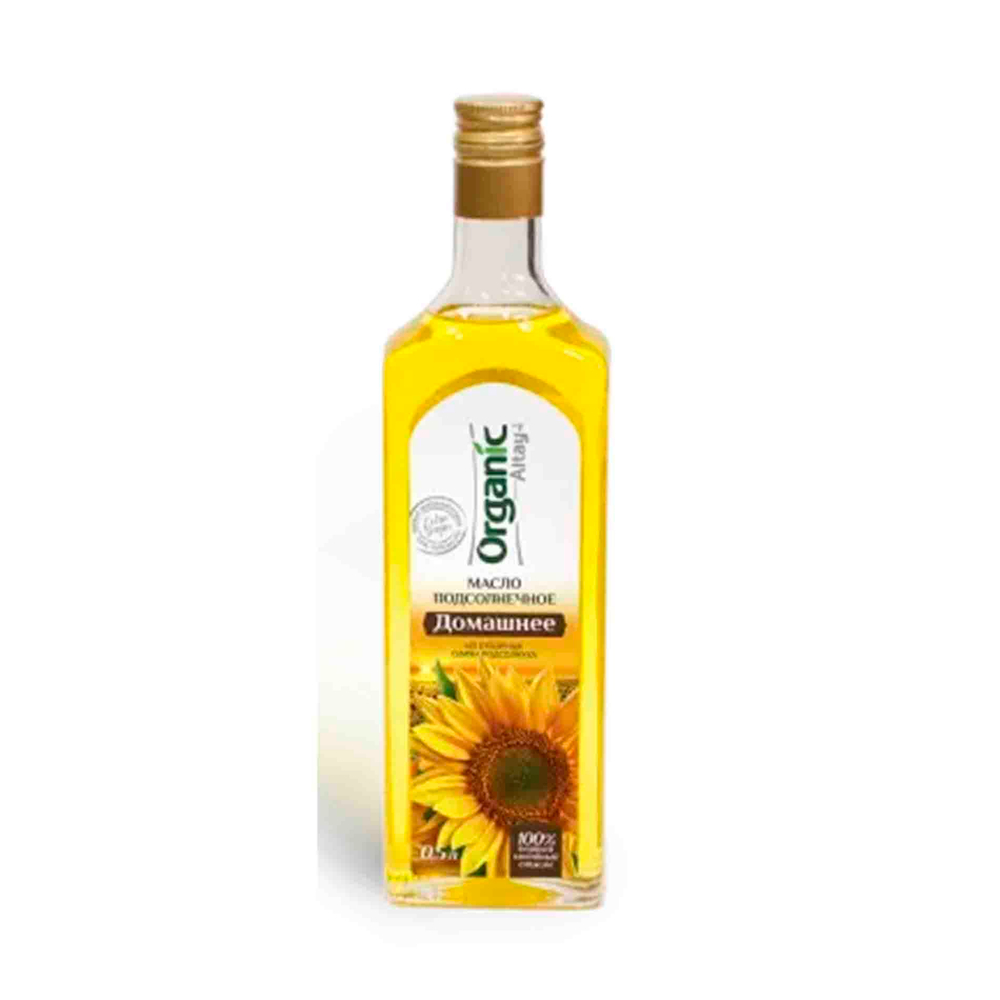 Масло подсолнечное Organic Altay домашнее, 0.5 л