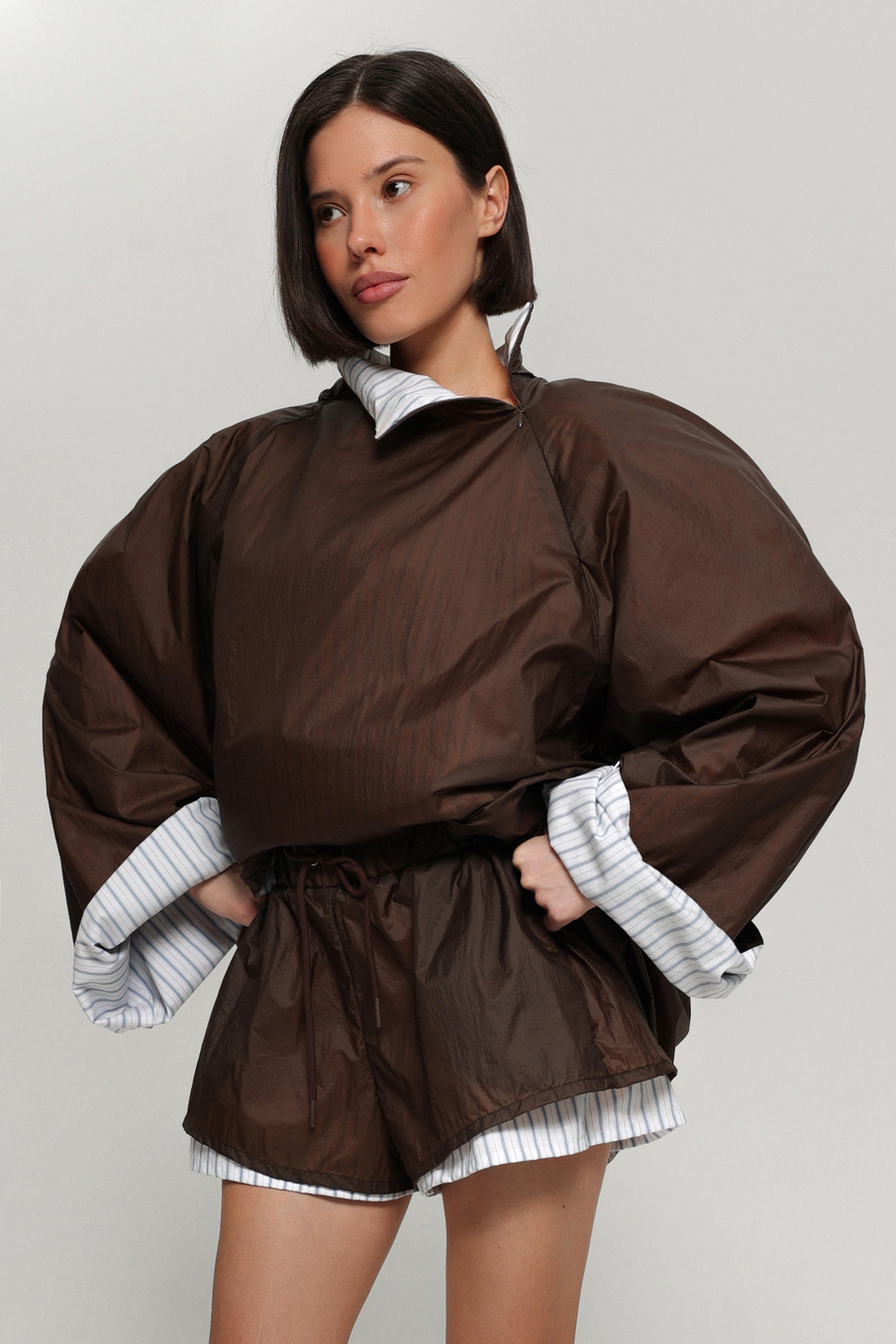 Шорты из плащевки